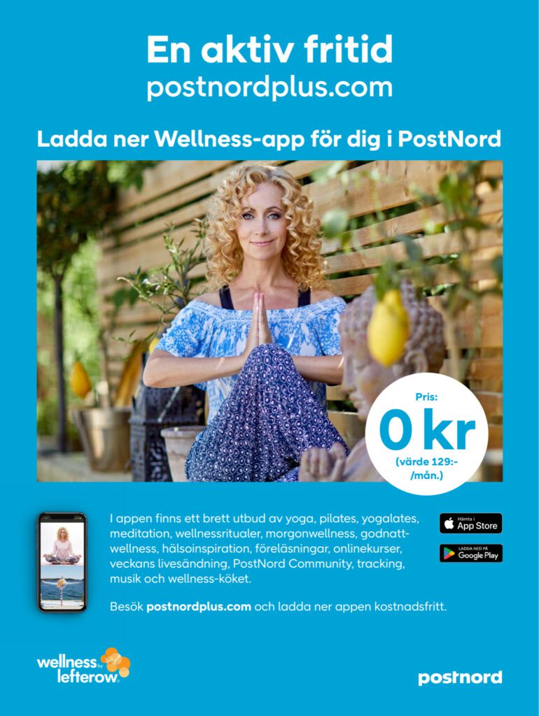 Bilden visar Wellness-app för dig i PostNord